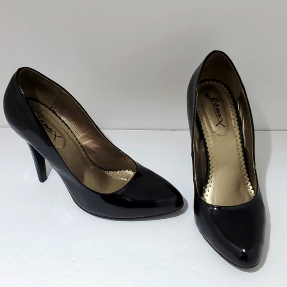 Woman Jomax patent leather heels pump, Size 9, Black
